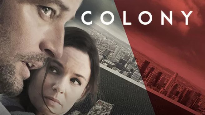 Josh Holloway y Sarah Wayne Callies en el póster de la serie Colony