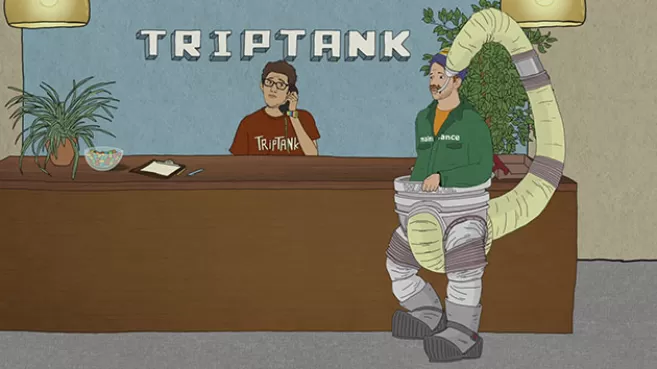 Escena de la serie animada TripTank