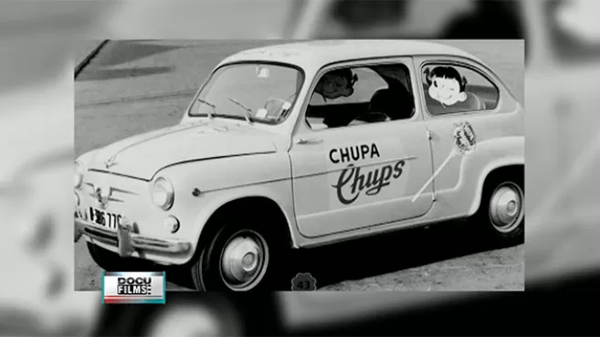 Carro antiguo promocionando Chupa Chups