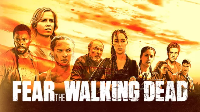 Poster con el Elenco de Fear The Walking Dead tercera temporada