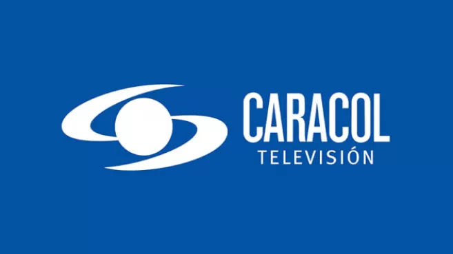Logo de Caracol Televisión, fondo azul