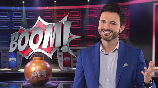 Mario Espitia en el escenario de Boom de Caracol TV