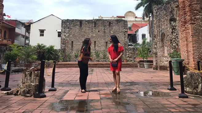 Alejandra Oraa en Panamá para el programa Destinos de CNN en Español