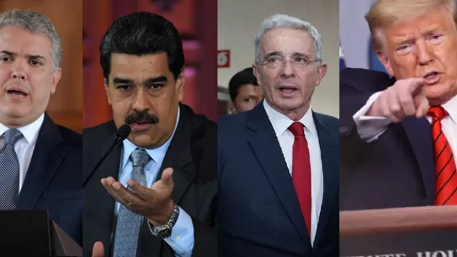 Iván Duque, Nicolás Maduro, Álvaro Uribe, Donald Trump