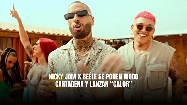 Nicky Jam junto a Beéle en el video de la canción "Calor"
