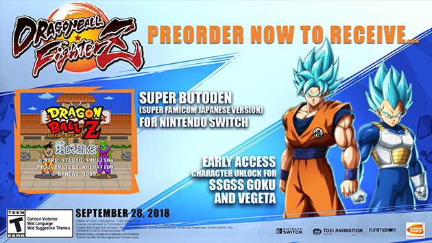 Goku y Vegeta Super Saiyan Blue - Preorder Dragon Ball FighterZ Nintendo Switch
