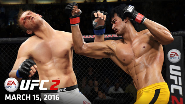 Bruce Lee peleando en el videojuego UFC 2 EA Sports