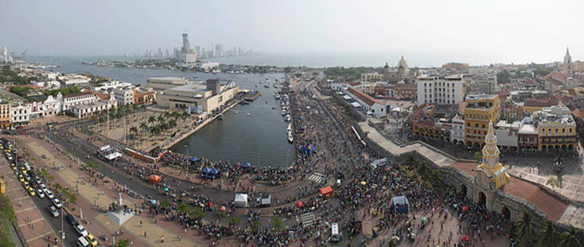 Panorámica Red Bull Cliff Diving 2015 - Cartagena. Foto: Camilo Rozo