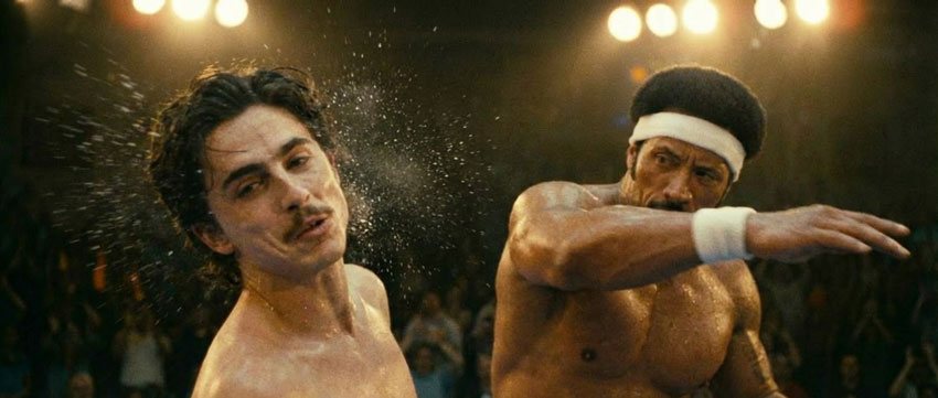 Deepfake de Timothée Chalamet abofeteado por deepfake de Dwayne "The Rock" Johnson en el trailer de "Stone Hand"