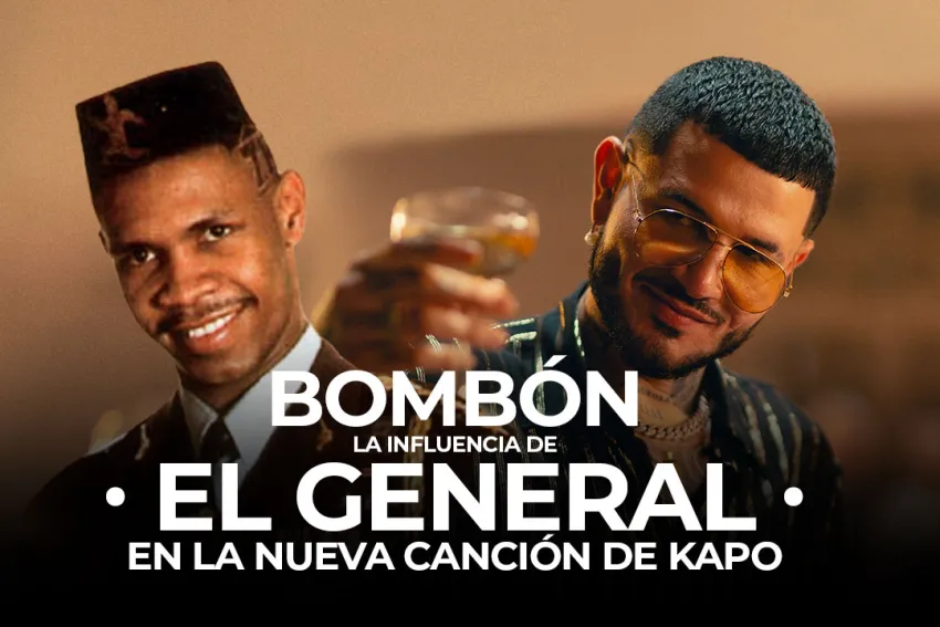 Kapo alzando una copa en señal de brindis por El General