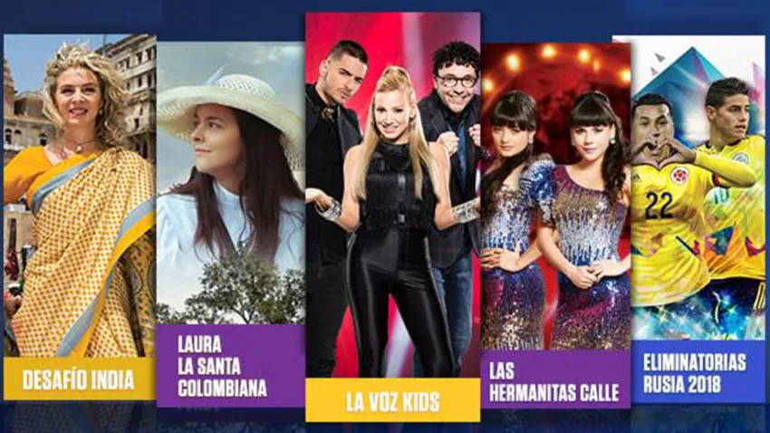 Collage con producciones de Caracol TV 2015