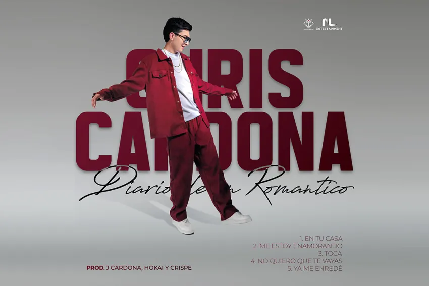 Chris Cardona, hijo de Charlie Cardona, lanza su EP "Diario de un Romántico"