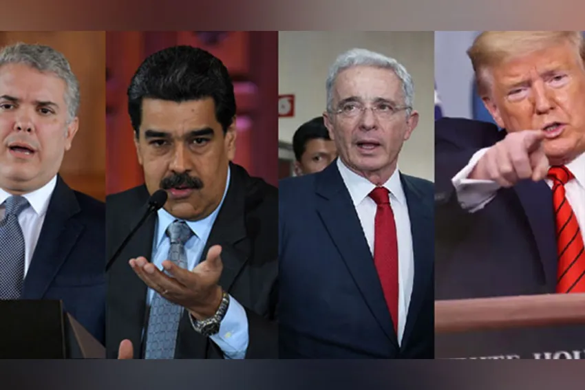 Iván Duque, Nicolás Maduro, Álvaro Uribe, Donald Trump