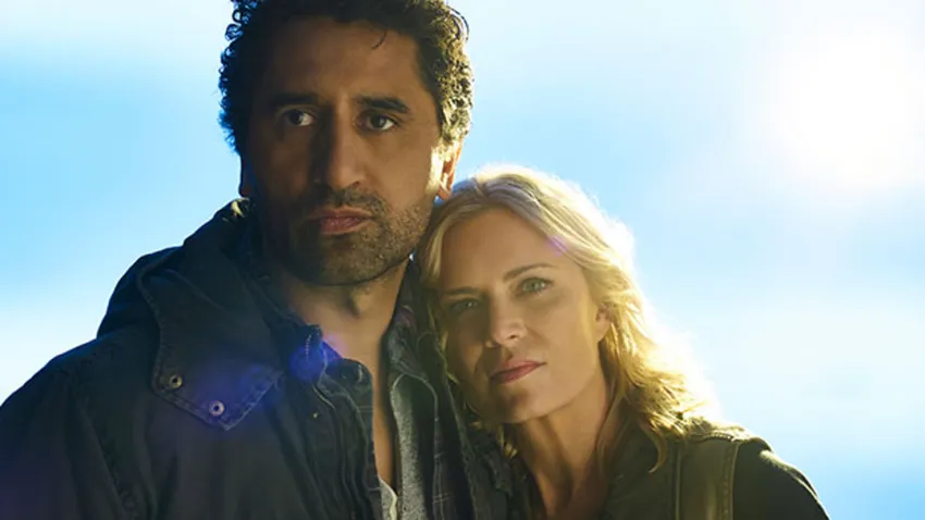 Cliff Curtis y Kim Dickens en Fear the Walking Dead