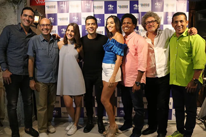 Parte del elenco de la serie "Los Morales" en el lanzamiento para medios en Barranquilla