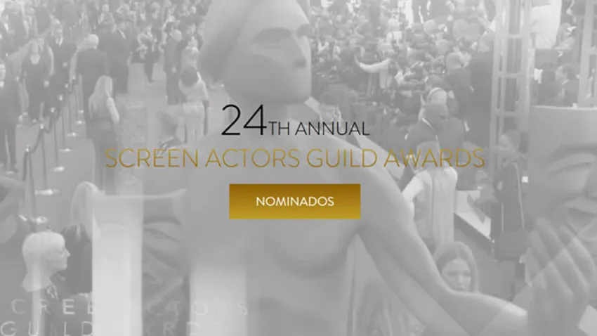 Estatuilla de los SAG Awards rodeada por el público