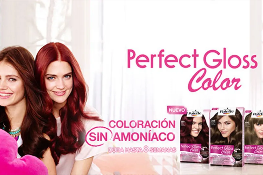 Dos mujeres abrazadas luciendo el pelo tinturado, en promo de Palette Perfect Gloss Color