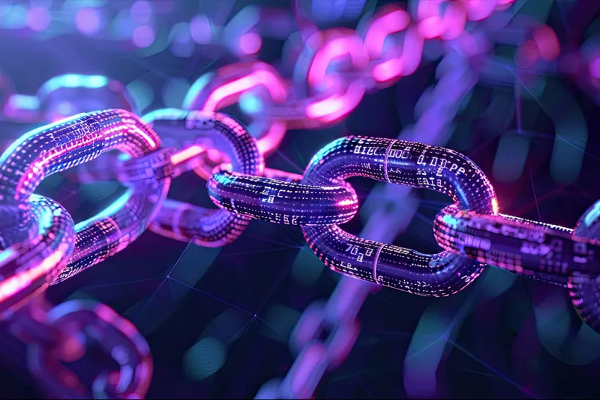 Render 3D Tecnología Blockchain