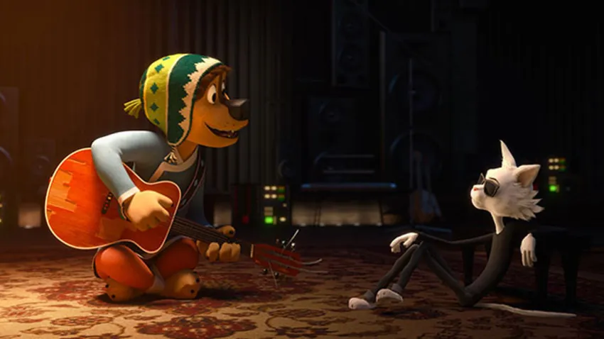 Escena de Rock Dog: El Perro Rockero