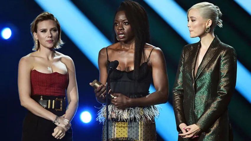 Scarlet Johansson, Danai Gurira y Pom Klementieff en los E! People's Choice Awrards 2018