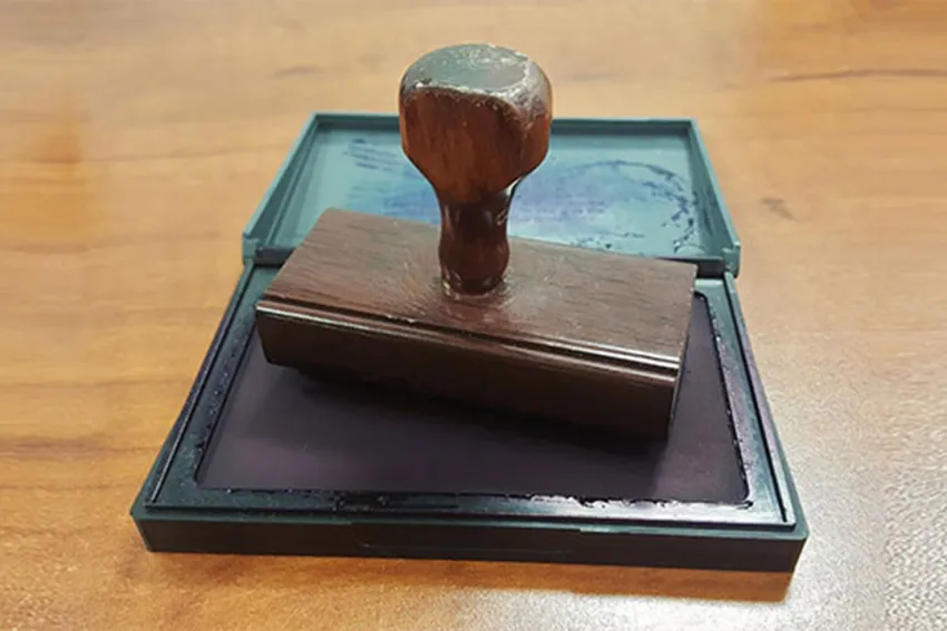 Sello de goma para documentos