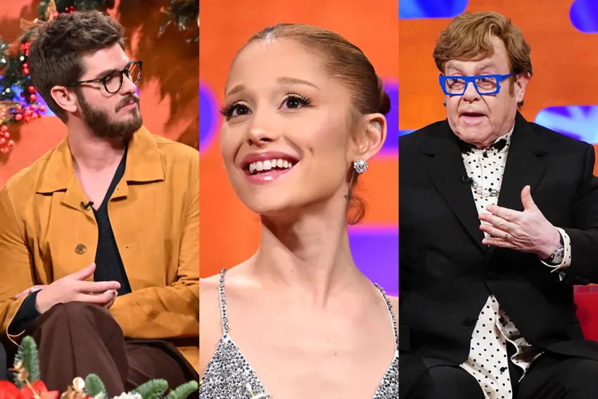 Andrew Garfield, Ariana Grande, Elton John en The Graham Norton Show