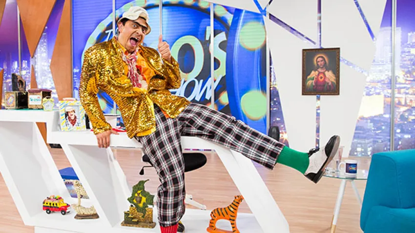 Suso en el set de The Suso's Show de Caracol Televisión