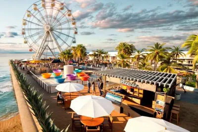 Render Gran Malecón del Mar - Mirador del Sol - Rueda de Cartagena (Rueda de Chicago)