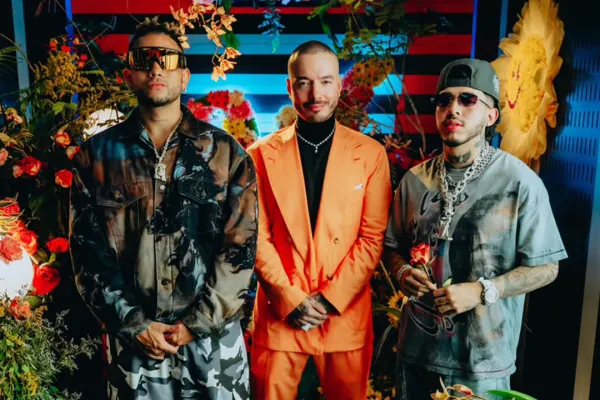 Ovy on the Drums, J Balvin y Westcol en el set del video de Godzila (I Like to Move It)