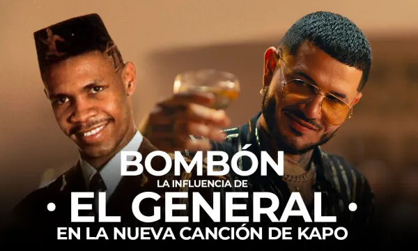 Kapo alzando una copa en señal de brindis por El General