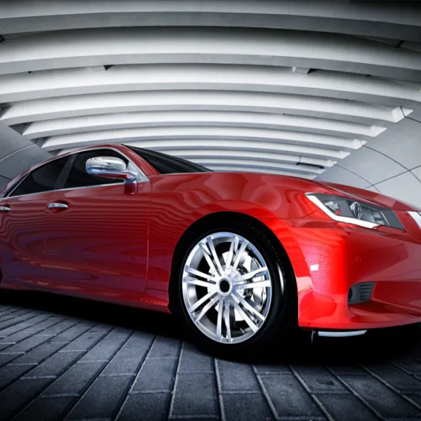 Automóvil de color rojo