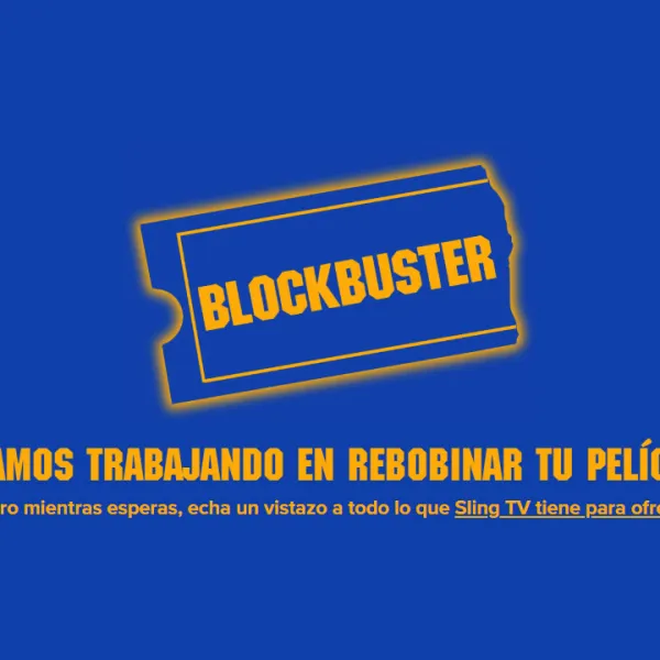 Blockbuster Landing Page - Estamos trabajando en rebobinar tu película