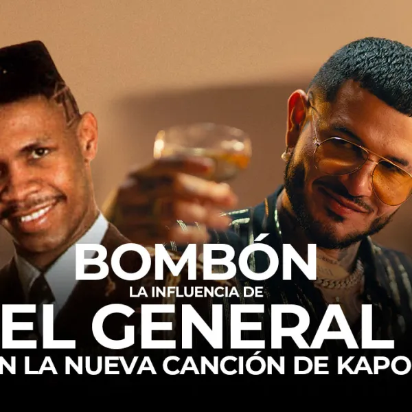 Kapo alzando una copa en señal de brindis por El General