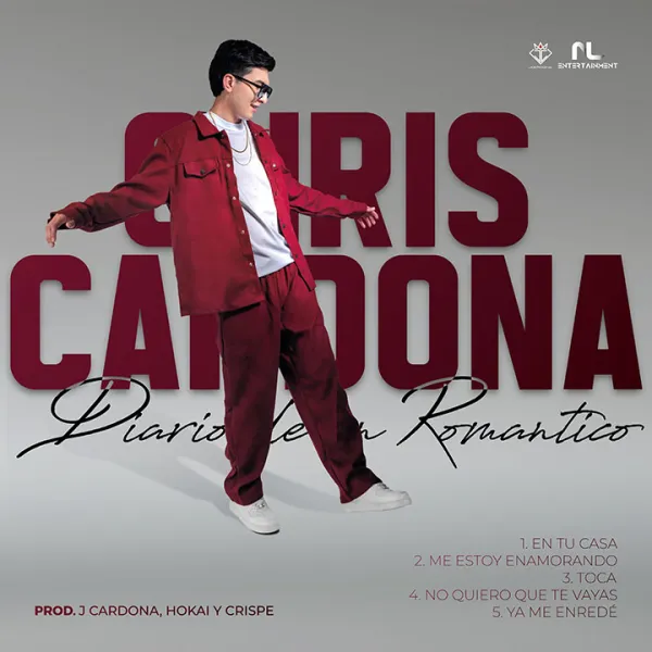 Chris Cardona, hijo de Charlie Cardona, lanza su EP "Diario de un Romántico"