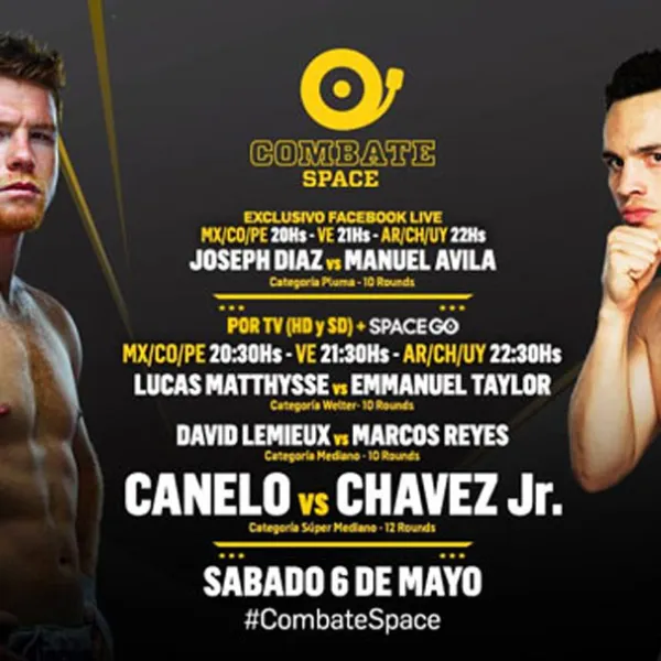 Saúl Álvarez vs. J. C. Chávez Jr. en Combate Space