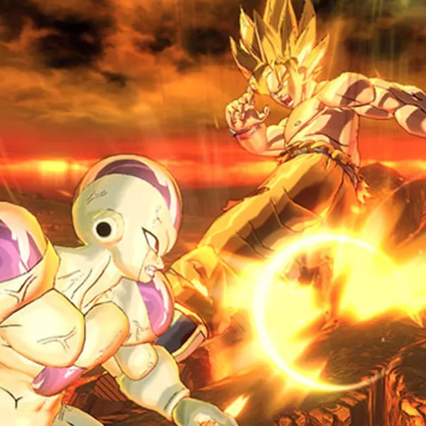 Pelea de Freezer vs Goku SS3 en el videojuego Dragon Ball Xenoverse 2 para Nintendo Switch