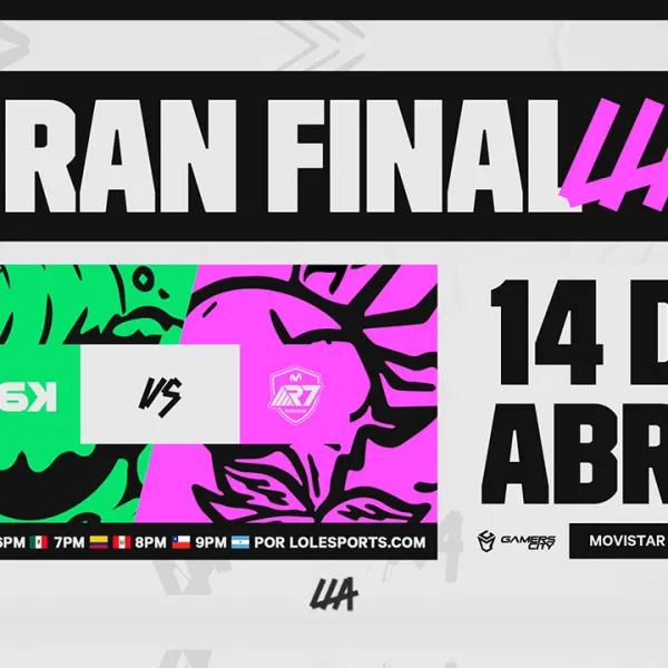 Póster de la Final de LLA (Liga Latinoamérica de League of Legends)