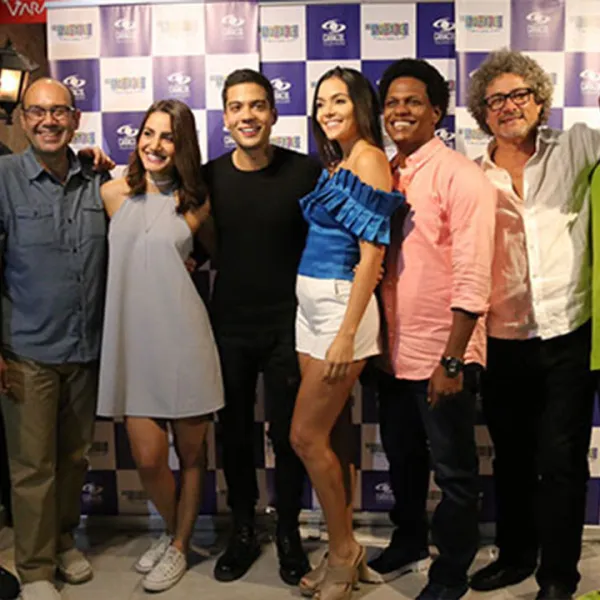 Parte del elenco de la serie "Los Morales" en el lanzamiento para medios en Barranquilla