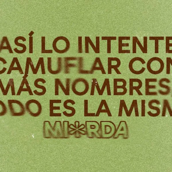 Post de Mattelsa en Instagram que dice "Y así lo intente camuflar con más nombres, todo es la misma mierda"