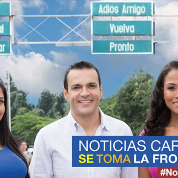 Julieth Cano, Juan Diego Alvira y Mabel Lara en la frontera con Venezuela