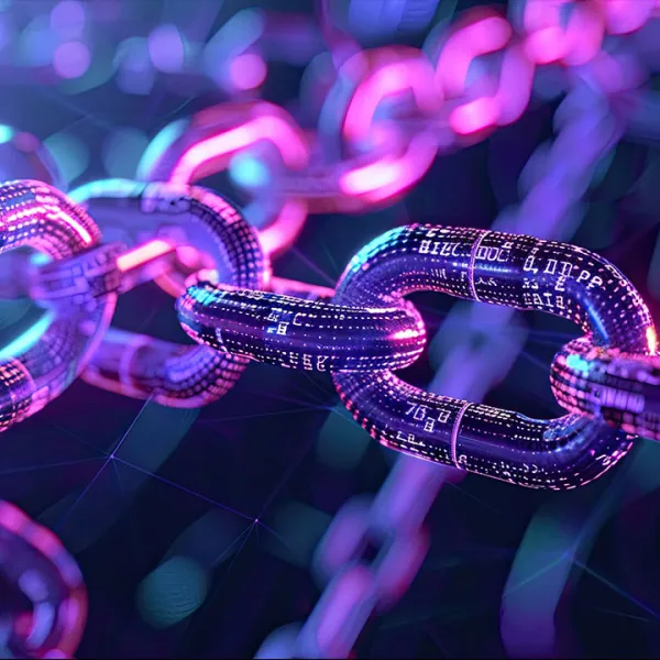 Render 3D Tecnología Blockchain