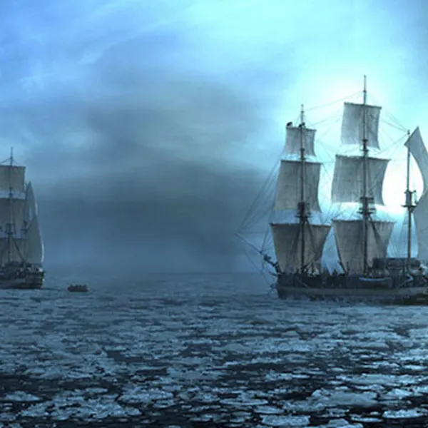 Dos barcos veleros navegando en altamar