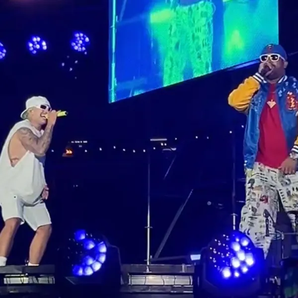 Big Yamo y Ferxxo cantando Tocarte toa en Chile en el Ferxxocalipsis Tour 2024