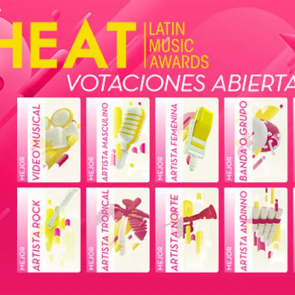 Ilustración de votaciones para los HEAT Latin Music Awards 2016