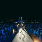 Kapo en tarima rodeado del público de Campeche - México