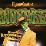 Ryan Castro disfrazado de La Máscara para evento Awooween Halloween