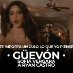 Sofía Vergara y Ryan Castro en el cortometraje promocional de Omerta