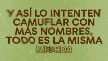 Post de Mattelsa en Instagram que dice "Y así lo intente camuflar con más nombres, todo es la misma mierda"