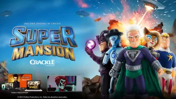 Poster con personajes de la serie SuperMansion de Crackle